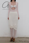 SWAYING/KNIT Pleated Skirt SW22SSB06 White